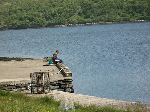Fishing on Toberonochy Harbour Wall